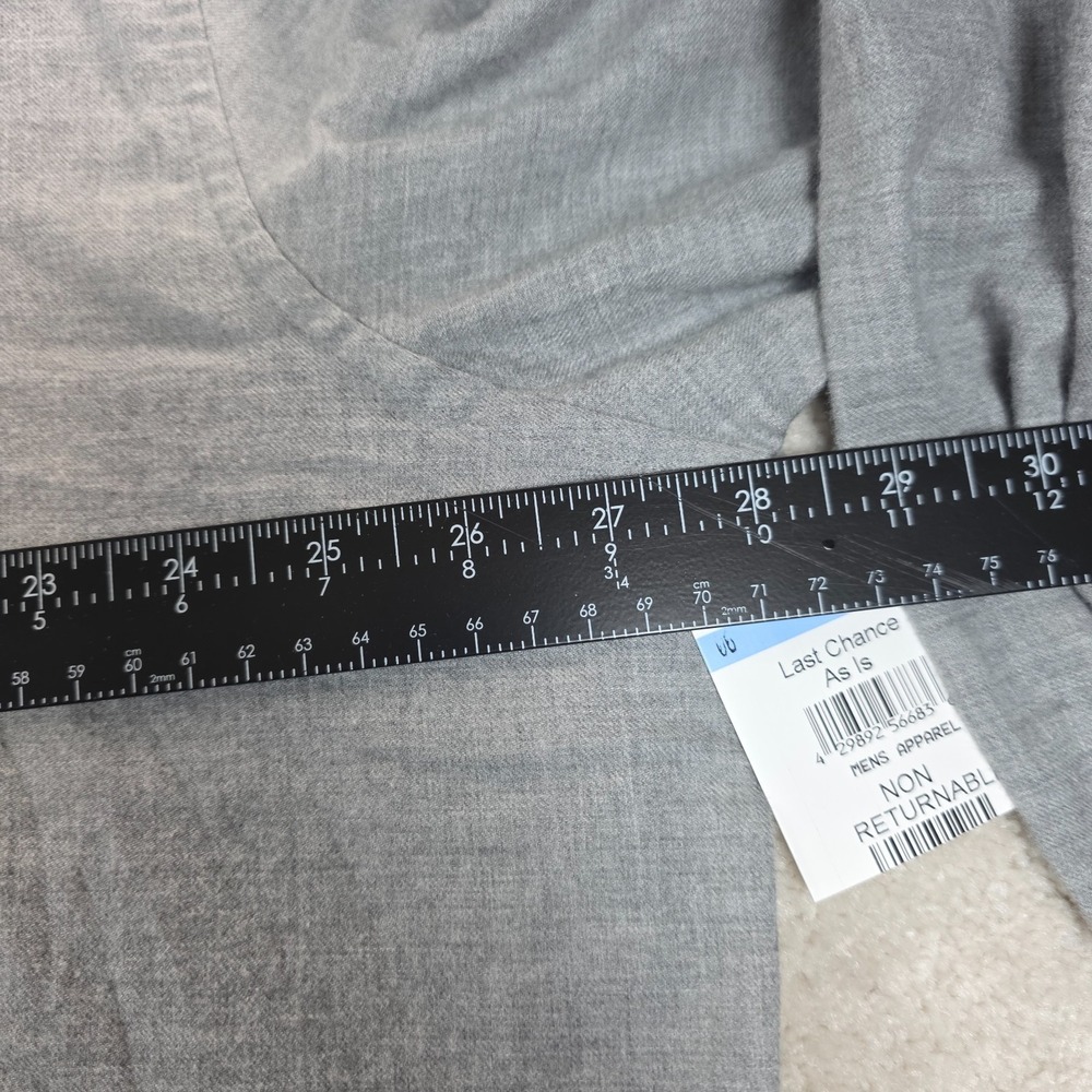 Travis Mathew Shirt Mens 2XL Gray Cloud Flannel Button-Up Dual Chest Pocket NWT - Picture 9 of 10